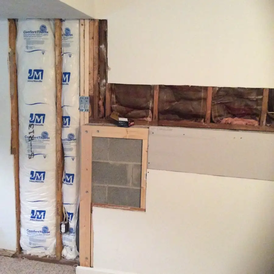 Wall insulation replacement during Contents Cleaning & Restoration in Leighton
